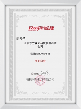 北京東方森太銳捷網(wǎng)絡(luò)2018年度商業(yè)白金